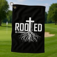 Rooted In Christ Christian Religious Christian Golf Towel