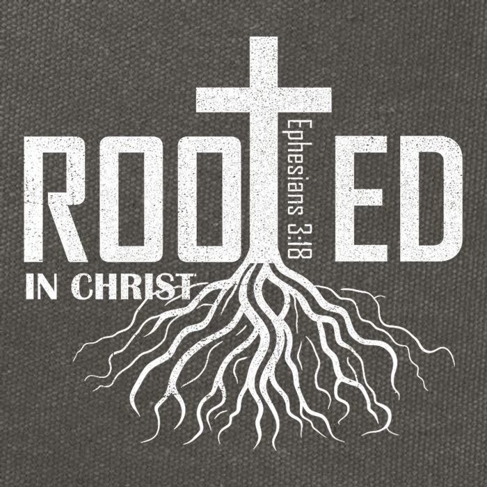 Rooted In Christ Christian Religious Christian Cotton Canvas Backpack