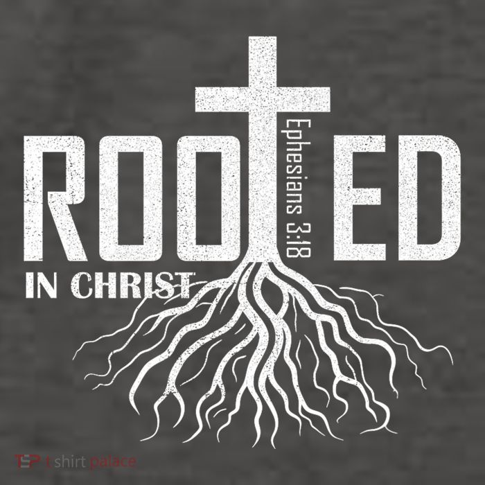 Rooted In Christ Christian Religious Christian Vector Backpack