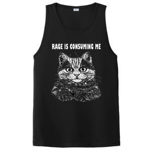 Rage Is Consuming Me Silly Staring Cat Meme PosiCharge Competitor Tank