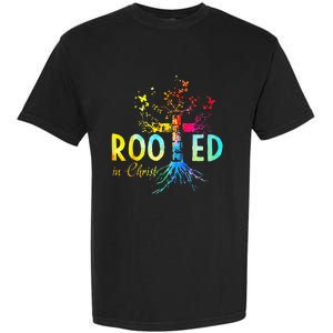 Rooted in Christ Faith Christian Jesus Lovers Garment-Dyed Heavyweight T-Shirt