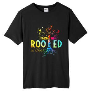 Rooted in Christ Faith Christian Jesus Lovers Tall Fusion ChromaSoft Performance T-Shirt