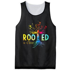 Rooted in Christ Faith Christian Jesus Lovers Mesh Reversible Basketball Jersey Tank