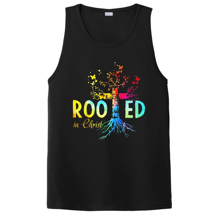 Rooted in Christ Faith Christian Jesus Lovers PosiCharge Competitor Tank