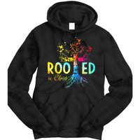 Rooted in Christ Faith Christian Jesus Lovers Tie Dye Hoodie