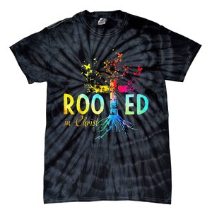 Rooted in Christ Faith Christian Jesus Lovers Tie-Dye T-Shirt