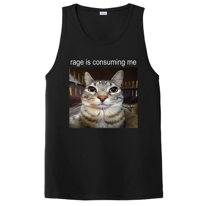 Rage Is Consuming Me Silly Staring Cat Meme PosiCharge Competitor Tank