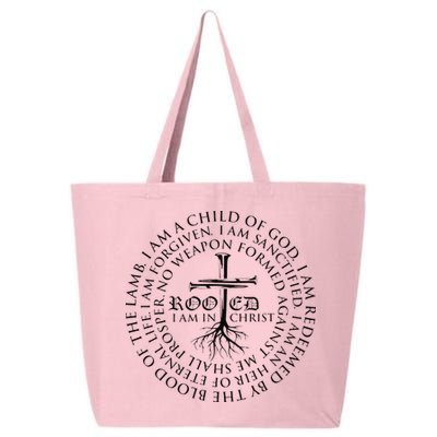 Rooted in Christ Religious Christian Jesus Vintage 25L Jumbo Tote