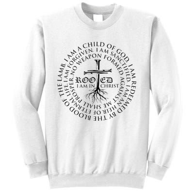 Rooted in Christ Religious Christian Jesus Vintage Sweatshirt