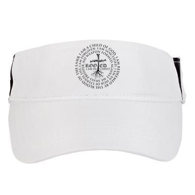Rooted in Christ Religious Christian Jesus Vintage Adult Drive Performance Visor