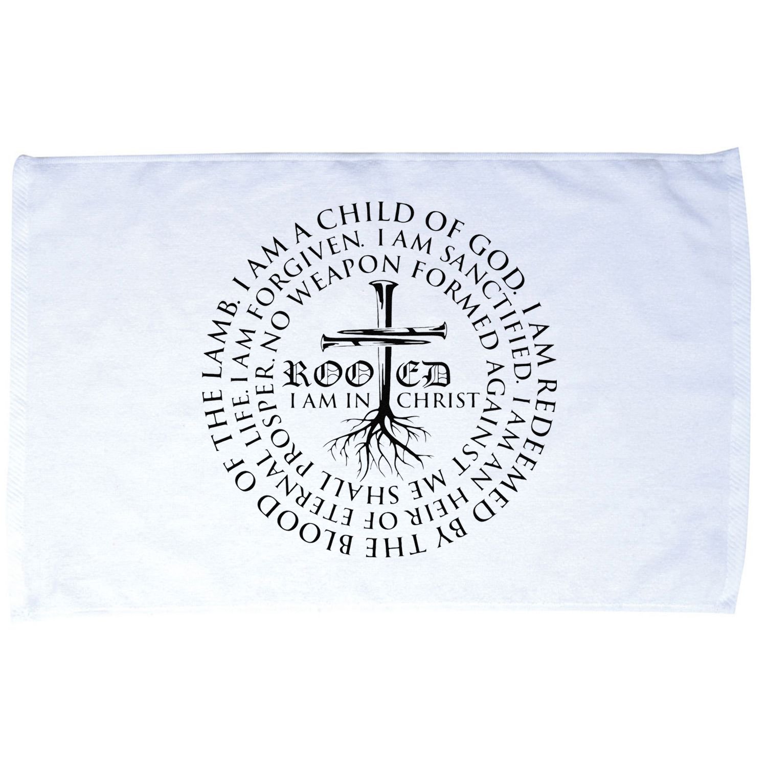 Rooted in Christ Religious Christian Jesus Vintage Microfiber Hand Towel