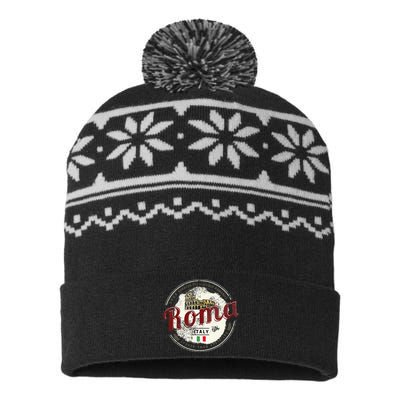 Rome Italy Colosseum Vintage Souvenir USA-Made Snowflake Beanie