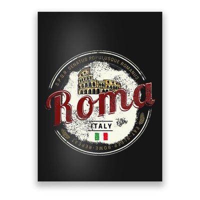 Rome Italy Colosseum Vintage Souvenir Poster