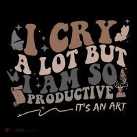 Retro I Cry A Lot But I Am So Productive Funny Trending Meme Backpack