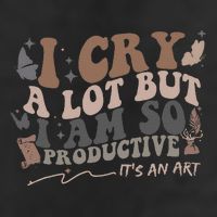 Retro I Cry A Lot But I Am So Productive Funny Trending Meme Adult Drive Performance Visor