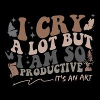 Retro I Cry A Lot But I Am So Productive Funny Trending Meme PosiCharge Competitor Tank
