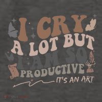 Retro I Cry A Lot But I Am So Productive Funny Trending Meme Vector Backpack