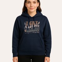 Retro I Cry A Lot But I Am So Productive Funny Trending Meme Hoodie
