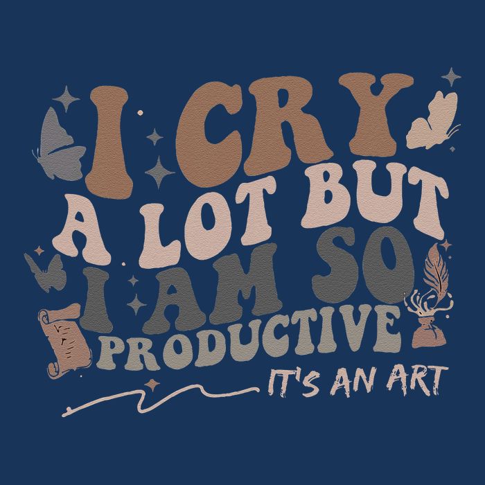 Retro I Cry A Lot But I Am So Productive Funny Trending Meme Magnet
