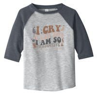 Retro I Cry A Lot But I Am So Productive Funny Trending Meme Toddler Fine Jersey T-Shirt