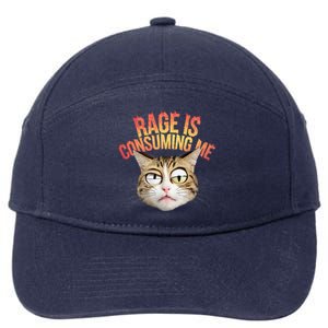 Rage Is Consuming Me Cat 7-Panel Snapback Hat