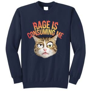 Rage Is Consuming Me Cat Tall Sweatshirt