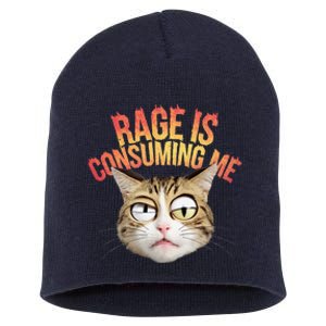 Rage Is Consuming Me Cat Short Acrylic Beanie