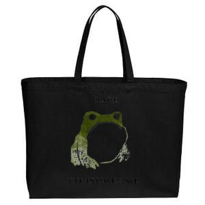 Rage Is Consuming Me Meme Frog Meme Cotton Canvas Jumbo Tote