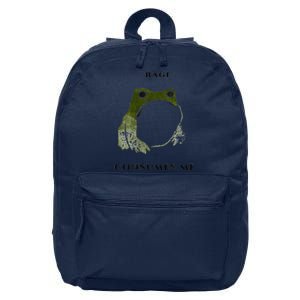 Rage Is Consuming Me Meme Frog Meme 16 in Basic Backpack