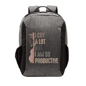 Retro I Cry A Lot But I Am So Productive Funny Trending Meme Vector Backpack