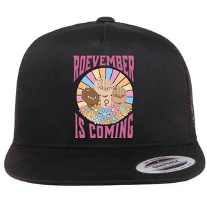 Roevember Is Coming Feminist Vote Flower Floral Flat Bill Trucker Hat