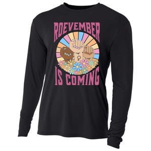 Roevember Is Coming Feminist Vote Flower Floral Cooling Performance Long Sleeve Crew