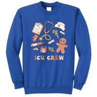 Retro Icu Crew Christmas Nurse Intensive Critical Unit Xmas Great Gift Sweatshirt