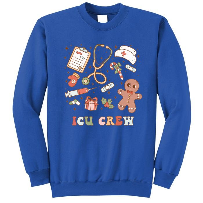 Retro Icu Crew Christmas Nurse Intensive Critical Unit Xmas Great Gift Sweatshirt