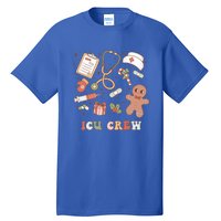 Retro Icu Crew Christmas Nurse Intensive Critical Unit Xmas Great Gift Tall T-Shirt