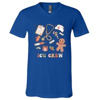 Retro Icu Crew Christmas Nurse Intensive Critical Unit Xmas Great Gift V-Neck T-Shirt