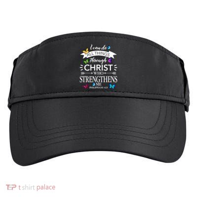 Religious I Can Do All Things Through Christ Butterfly Art Adult Drive Performance Visor