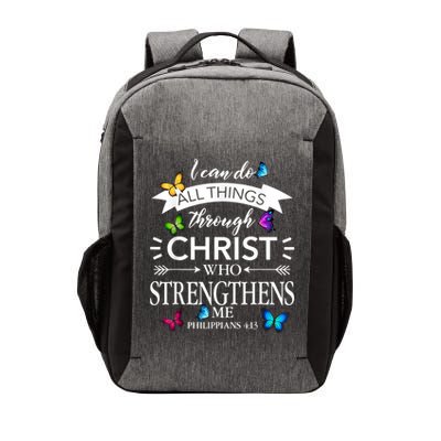 Religious I Can Do All Things Through Christ Butterfly Art Vector Backpack