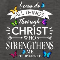 Religious I Can Do All Things Through Christ Butterfly Art Vector Backpack
