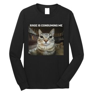 Rage Is Consuming Me Cat Long Sleeve Shirt