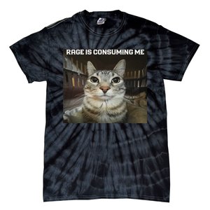 Rage Is Consuming Me Cat Tie-Dye T-Shirt