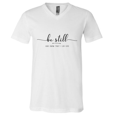 Rooted in Christ Religious Christian Jesus Vintage V-Neck T-Shirt