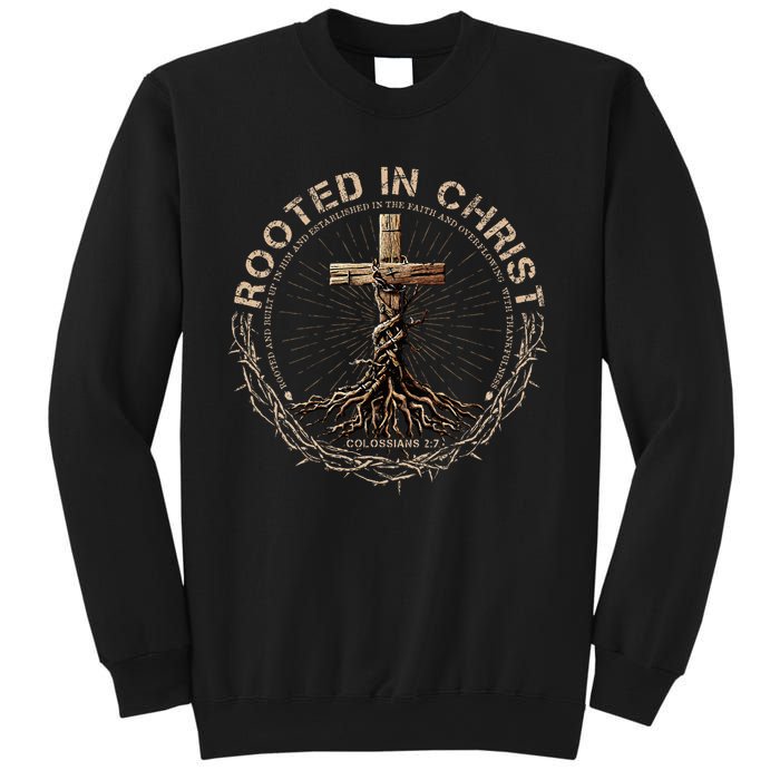 Rooted In Chris, Jesus S, Christian Cross Sweatshirt