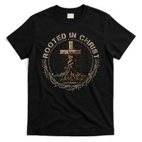 Rooted In Chris, Jesus S, Christian Cross T-Shirt