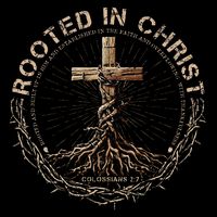 Rooted In Chris, Jesus S, Christian Cross Drawstring Bag
