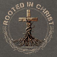 Rooted In Chris, Jesus S, Christian Cross Cotton Canvas Backpack