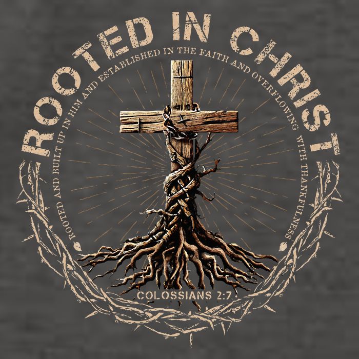 Rooted In Chris, Jesus S, Christian Cross Vector Backpack