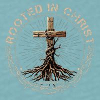 Rooted In Chris, Jesus S, Christian Cross Sueded Cloud Jersey T-Shirt