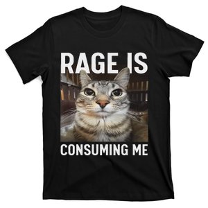 Rage Is Consuming Me Funny Cat Meme T-Shirt