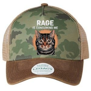 Rage Is Consuming Me Silly Staring Cat Meme Legacy Tie Dye Trucker Hat